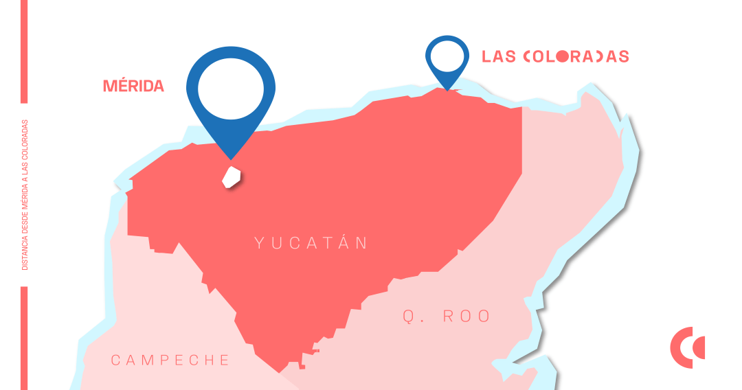 Mapa con ubicación de Las Coloradas