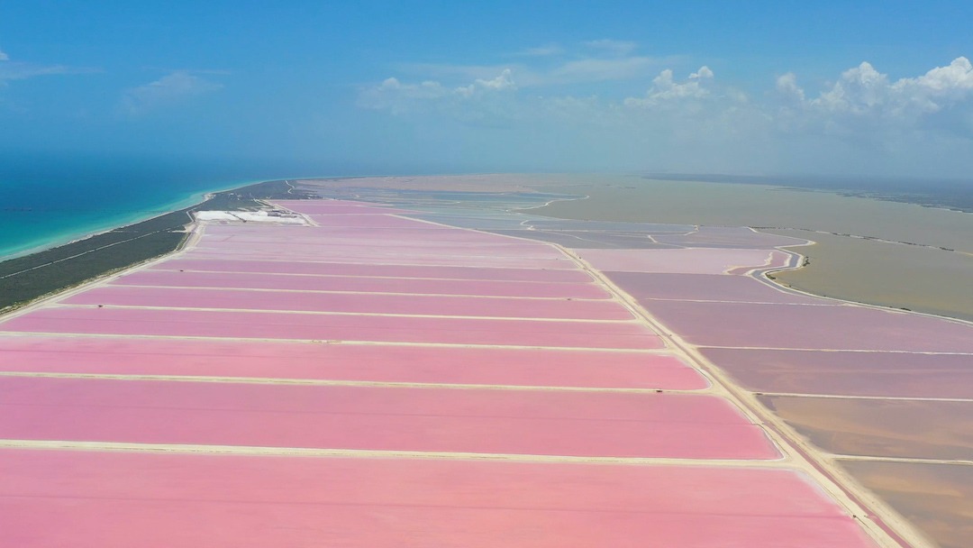 Lagunas rosas en Las Coloradas