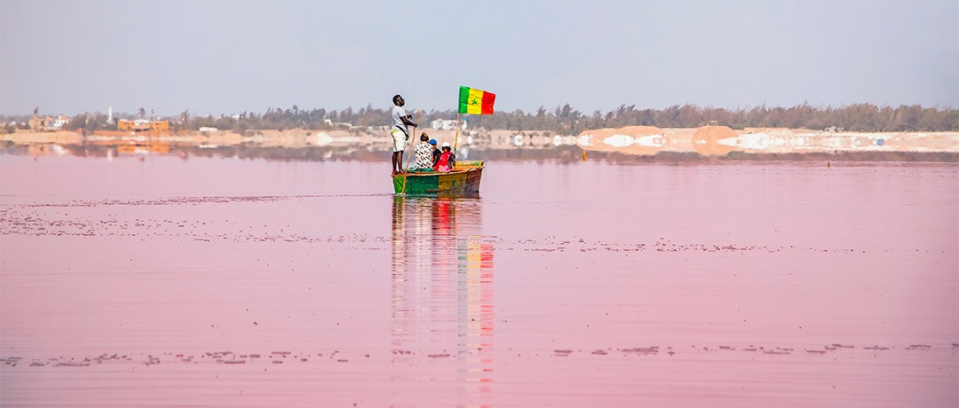 Lago Rosa de Senegal