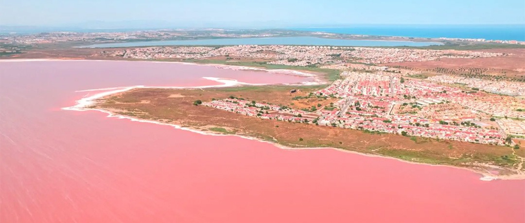 Laguna Rosa de Torrevieja en la región de Alicante