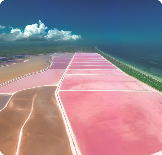 Vista aérea de Las Coloradas